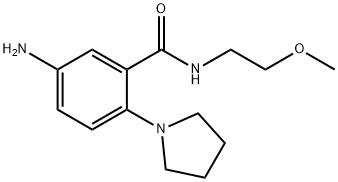 5-氨基-N-(2-甲氧基乙基)-2-(吡咯烷-1-基)苯甲酰胺, 1047964-25-9, 结构式