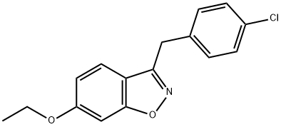 3-(4-chlorobenzyl)-6-ethoxy-1,2-benzoxazole 结构式