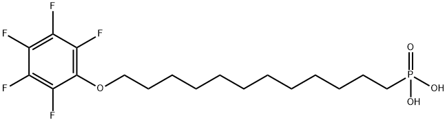 P-[12-(2,3,4,5,6-Pentafluorophenoxy)dodecyl]phosphonic acid Structure