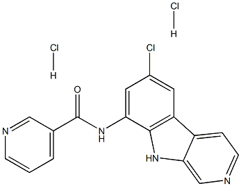 N-(6-CHLORO-9H-PYRIDO[3,4-B]INDOL-8-YL)-3-PYRIDINECARBOXAMIDE DIHYDROCHLORIDE,1049743-58-9,结构式