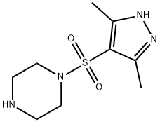 1-[(3,5-dimethyl-1H-pyrazol-4-yl)sulfonyl]piperazine,1049801-48-0,结构式