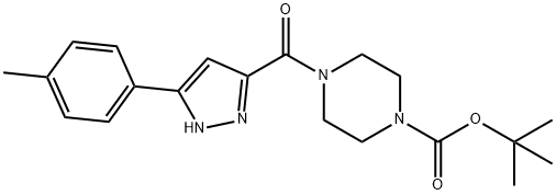 tert-butyl 4-{[5-(4-methylphenyl)-1H-pyrazol-3-yl]carbonyl}piperazine-1-carboxylate Struktur