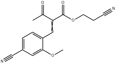 (Z)-2-cyanoethyl 2-(4-cyano-2-methoxybenzylidene)-3-oxobutanoate Structure