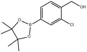 3-Chloro-4-(hydroxymethyl)phenylboronic acid pinacol ester Struktur