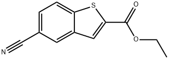 ethyl 5-cyanobenzo[b]thiophene-2-carboxylate, 105191-14-8, 结构式