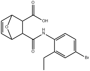 3-((4-bromo-2-ethylphenyl)carbamoyl)-7-oxabicyclo[2.2.1]hept-5-ene-2-carboxylic acid 结构式