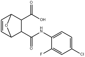 3-((4-chloro-2-fluorophenyl)carbamoyl)-7-oxabicyclo[2.2.1]hept-5-ene-2-carboxylic acid Structure