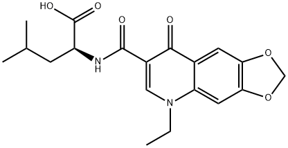 (2S)-2-[(5-ethyl-8-oxo-[1,3]dioxolo[4,5-g]quinoline-7-carbonyl)amino]-4-methyl-pentanoic acid|