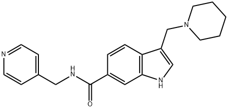 1055999-98-8 3-(Piperidin-1-ylmethyl)-N-(pyridin-4-ylmethyl)-1H-indole-6-carboxamide