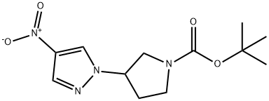 tert-butyl3-(4-nitro-1H-pyrazol-1-yl)pyrrolidine-1-carboxylate Structure
