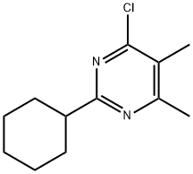 4-chloro-2-cyclohexyl-5,6-dimethylpyrimidine,1059172-90-5,结构式