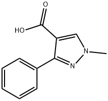 1-methyl-3-phenyl-1H-pyrazole-4-carboxylic acid Struktur