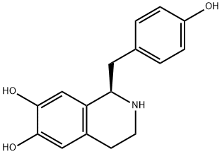 (R)-1-(4-Hydroxybenzyl)-1,2,3,4-tetrahydroisoquinoline-6,7-diol 结构式