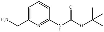 (6-Aminomethyl-pyridin-2-yl)-carbamic acid tert-butyl ester 化学構造式