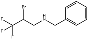 N-(2-Bromo-3,3,3-trifluoropropyl)benzenemethanamine 化学構造式