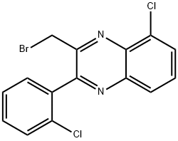 3-(Bromomethyl)-5-chloro-2-(2-chlorophenyl)quinoxaline Structure