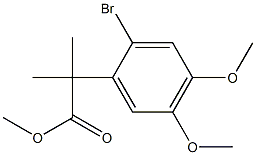 Methyl 2-(2-bromo-4,5-dimethoxyphenyl)-2-methylpropanoate Struktur