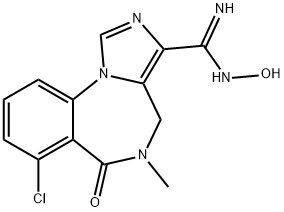 (Z)-7-chloro-N-hydroxy-5-methyl-6-oxo-5,6-dihydro-4H-benzo[f]imidazo[1,5-a][1,4]diazepine-3-carboximidamide(WXG00132) Struktur