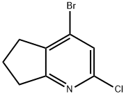 4-bromo-2-chloro-2,5,6,7-tetrahydro-1H-cyclopenta[b]pyridine Struktur