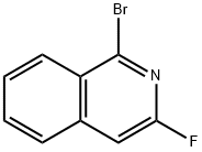 1-Bromo-3-fluoroisoquinoline 化学構造式