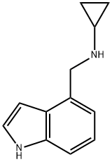 N-((1H-Indol-4-yl)methyl)cyclopropanamine 化学構造式