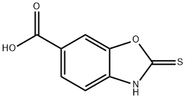 2-硫氧代-2,3-二氢苯并[D]噁唑-6-羧酸 结构式