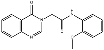 N-(2-methoxyphenyl)-2-(4-oxoquinazolin-3(4H)-yl)acetamide,108086-39-1,结构式