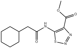 methyl 5-[(cyclohexylacetyl)amino]-1,2,3-thiadiazole-4-carboxylate Structure