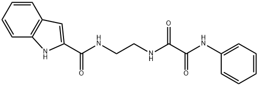 N-{2-[(1H-indol-2-ylcarbonyl)amino]ethyl}-N'-phenylethanediamide Struktur