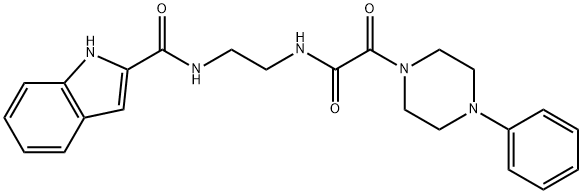 N-(2-{[oxo(4-phenylpiperazin-1-yl)acetyl]amino}ethyl)-1H-indole-2-carboxamide,1081132-81-1,结构式