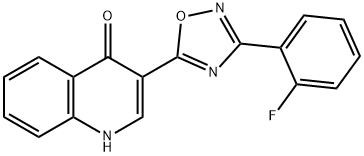 3-(3-(2-fluorophenyl)-1,2,4-oxadiazol-5-yl)quinolin-4(1H)-one Structure