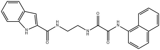 N-{2-[(1H-indol-2-ylcarbonyl)amino]ethyl}-N'-(naphthalen-1-yl)ethanediamide Struktur