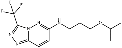 N-[3-(propan-2-yloxy)propyl]-3-(trifluoromethyl)[1,2,4]triazolo[4,3-b]pyridazin-6-amine,1081142-08-6,结构式