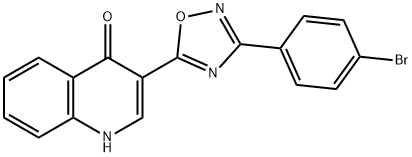 3-(3-(4-bromophenyl)-1,2,4-oxadiazol-5-yl)quinolin-4(1H)-one Struktur