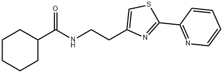 N-{2-[2-(pyridin-2-yl)-1,3-thiazol-4-yl]ethyl}cyclohexanecarboxamide Structure