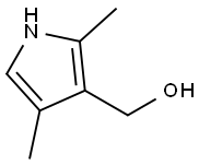 2,4-Dimethyl-3-hydroxymethylpyrrole 化学構造式