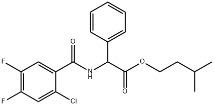 isopentyl 2-(2-chloro-4,5-difluorobenzamido)-2-phenylacetate Structure