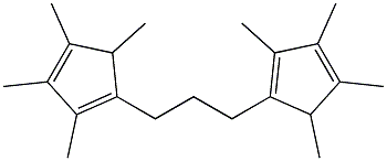 1,3-Bis(tetramethylcyclopentadienyl)propane, 98%, 108344-77-0, 结构式