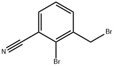2-bromo-3-(bromomethyl)benzonitrile 化学構造式