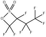 1-(Pentafluoroethyl)trifluoroethanesultone 化学構造式