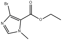 4-溴-1-甲基-1H-咪唑-5-羧酸乙酯 结构式