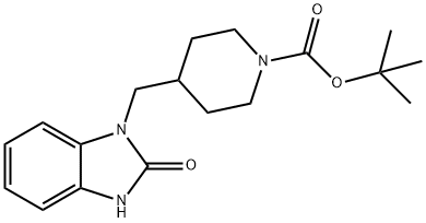 4-[(2,3-二氢-2-氧代-1H-苯并咪唑-1-基)甲基]-1-哌啶羧酸1,1-二甲基乙酯,1089274-66-7,结构式