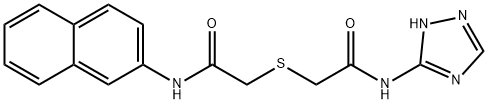 2-{[2-(naphthalen-2-ylamino)-2-oxoethyl]sulfanyl}-N-(1H-1,2,4-triazol-3-yl)acetamide Struktur