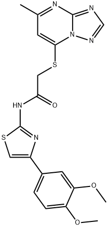 1091584-55-2 N-[4-(3,4-dimethoxyphenyl)-1,3-thiazol-2-yl]-2-[(5-methyl[1,2,4]triazolo[1,5-a]pyrimidin-7-yl)sulfanyl]acetamide