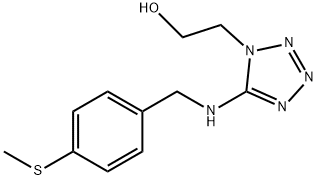 2-(5-{[4-(methylsulfanyl)benzyl]amino}-1H-tetrazol-1-yl)ethanol Struktur