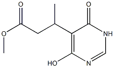 methyl 3-(1,6-dihydro-4-hydroxy-6-oxopyrimidin-5-yl)butanoate Struktur