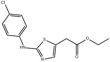 Ethyl 2-(2-((4-chlorophenyl)amino)thiazol-5-yl)acetate 结构式