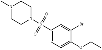 1-((3-Bromo-4-ethoxyphenyl)sulfonyl)-4-methylpiperazine Struktur