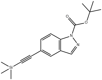 tert-butyl 5-(2-(trimethylsilyl)ethynyl)-1H-indazole-1-carboxylate Structure