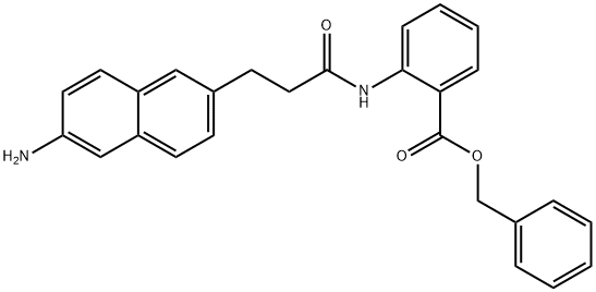 benzyl 2-(3-(6-aminonaphthalen-2-yl)propanamido)benzoate Structure